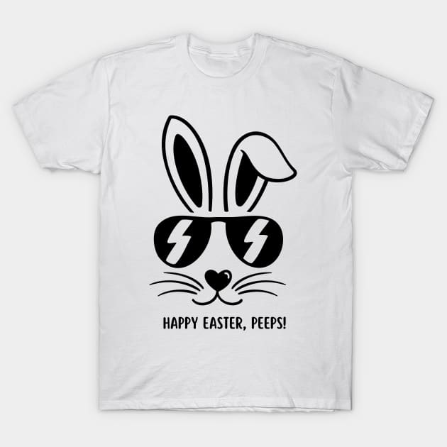 Happy Easter, Peeps. Cool Bunny Easter Design T-Shirt by JK Mercha